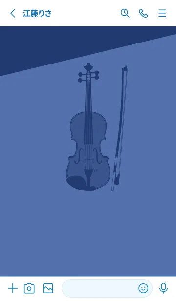 [LINE着せ替え] Violin CLR ラベンダーブルーの画像2