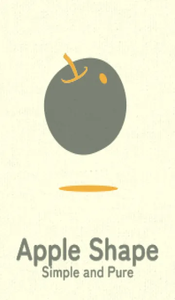 [LINE着せ替え] りんご型のきせかえ 山吹色の画像1