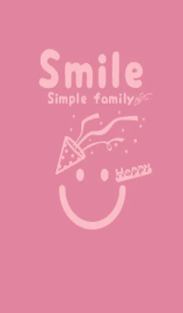 [LINE着せ替え] スマイル＆ハッピー ペールチェリーピンクの画像1