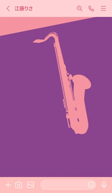 [LINE着せ替え] Saxophone CLR アマランスパープルの画像2