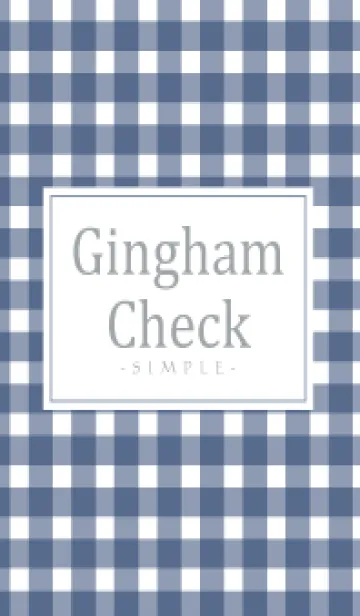 [LINE着せ替え] Gingham Check Navy - SIMPLE 20の画像1