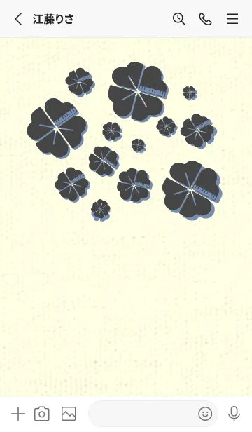 [LINE着せ替え] Piano clover オリーブ茶の画像2