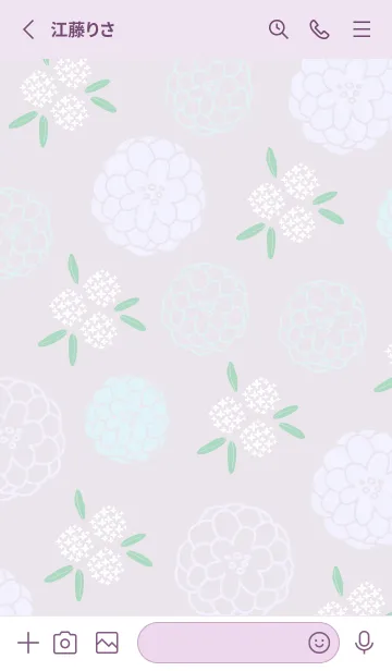 [LINE着せ替え] 沢山の丸い花30の画像2