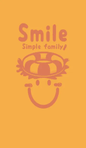 [LINE着せ替え] スマイル＆サマー 柑子色の画像1