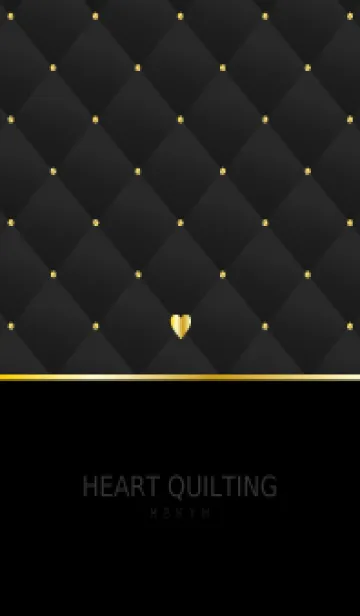 [LINE着せ替え] HEART QUILTING - GRAY BLACK 3の画像1