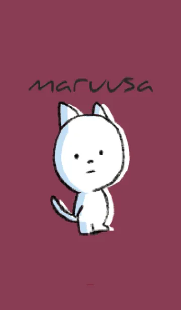 [LINE着せ替え] ボルドー : まるねこの画像1