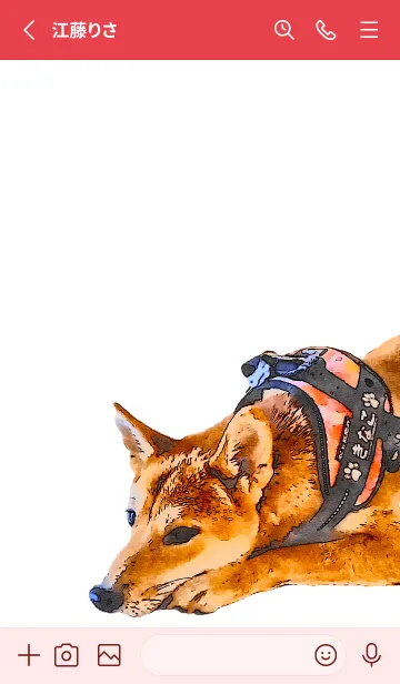 [LINE着せ替え] 柴犬 きなこの画像2