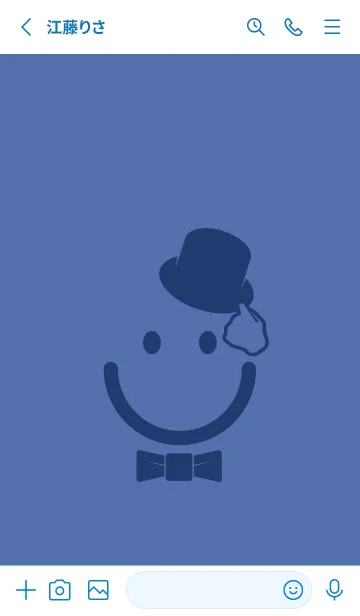 [LINE着せ替え] スマイル＆紳士 ラベンダーブルーの画像2