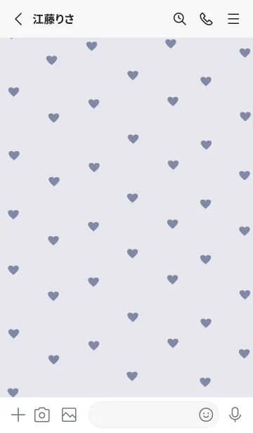 [LINE着せ替え] pattern_heart (naturalblue)の画像2