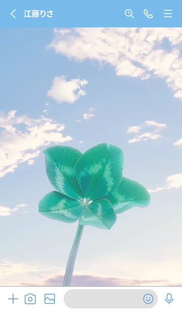 [LINE着せ替え] 本物ラッキークローバー 5-leaf #2-14の画像2