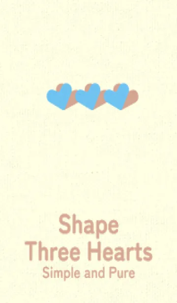 [LINE着せ替え] 3つのハート型の着せかえFogget Minut Blueの画像1