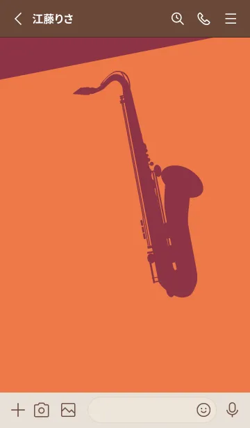 [LINE着せ替え] Saxophone CLR 黄丹の画像2