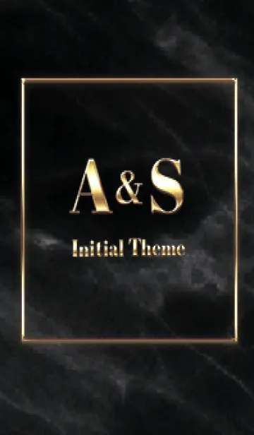 [LINE着せ替え] 【 A&S 】Initial Theme Gold - ブラックの画像1