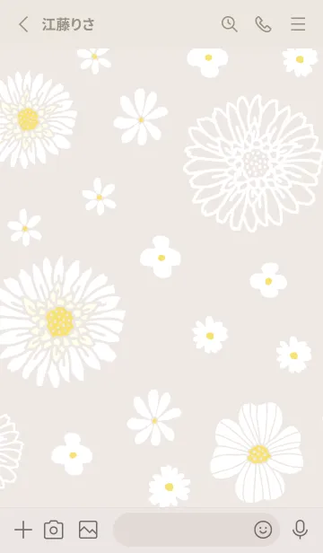 [LINE着せ替え] 色々な白い花6の画像2