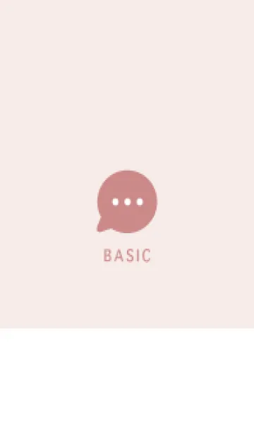 [LINE着せ替え] Simple&Basic くすみピーチ×ホワイトの画像1