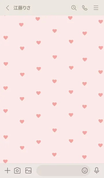 [LINE着せ替え] pattern_heart (peachpink)の画像2