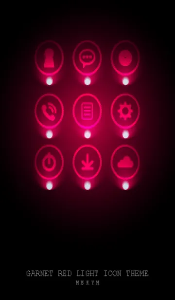 [LINE着せ替え] GARNET RED LIGHT ICON THEME 2の画像1