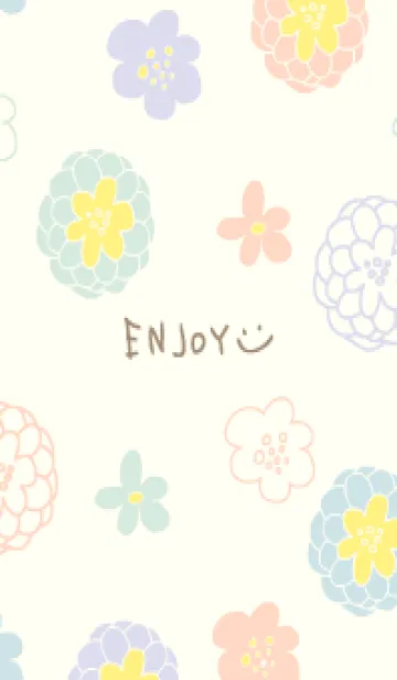 [LINE着せ替え] カラフル大人お花11の画像1