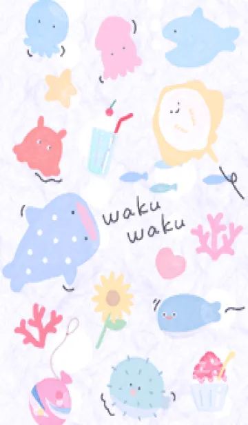 [LINE着せ替え] purple♡わくわくな海11_1の画像1