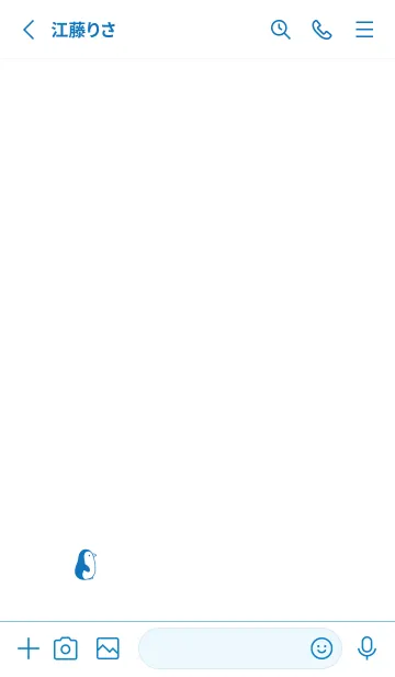 [LINE着せ替え] ぺんぎん。ブルーホワイトの画像2