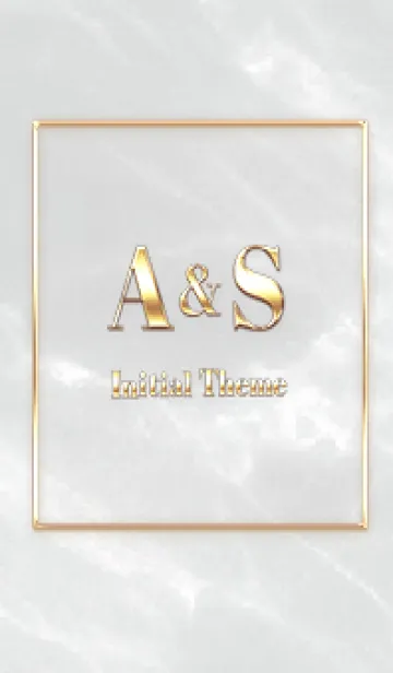 [LINE着せ替え] 【 A&S 】Initial Theme Gold - グレーの画像1