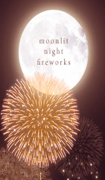 [LINE着せ替え] pinkbrown♡月夜の花火08_1の画像1