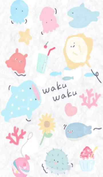 [LINE着せ替え] violet♡わくわくな海04_1の画像1