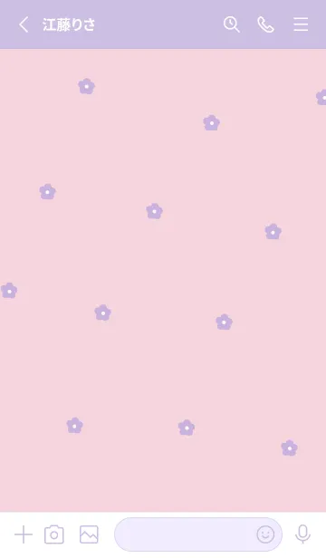 [LINE着せ替え] flower pattern (pinkpurple)の画像2