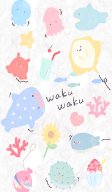 [LINE着せ替え] Greige♡わくわくな海02_1の画像1