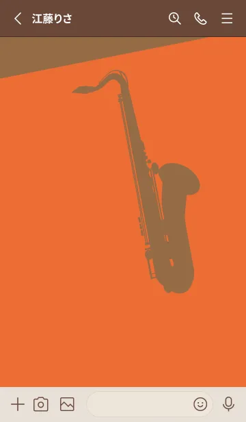 [LINE着せ替え] Saxophone CLR キャロットオレンジの画像2