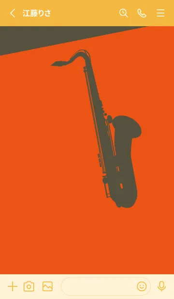 [LINE着せ替え] Saxophone CLR フレイムオレンジの画像2