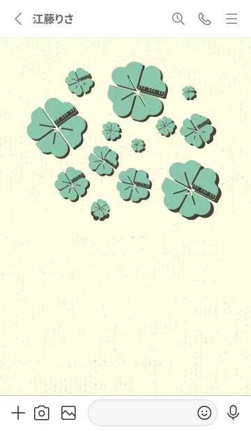 [LINE着せ替え] Piano clover ディープアクアの画像2