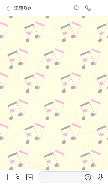 [LINE着せ替え] 2連符柄  シルバーグレイの画像2