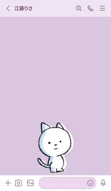 [LINE着せ替え] 紫 : まるねこの画像2