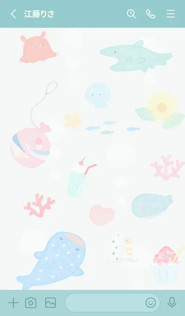 [LINE着せ替え] 優しい海♡bluegreen06_1の画像2