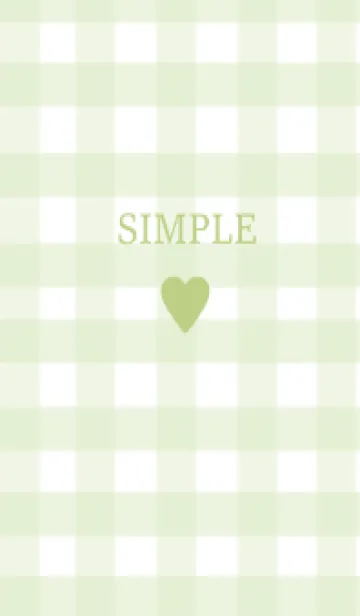 [LINE着せ替え] SIMPLE HEART =check naturalgreen=の画像1