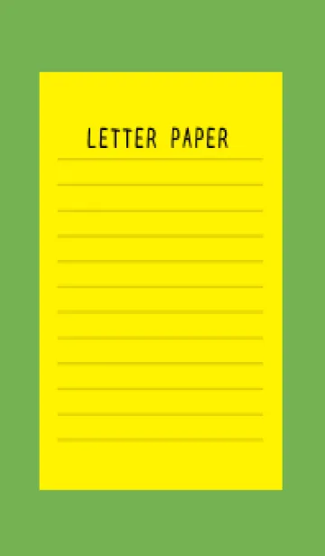 [LINE着せ替え] カラー便箋/イエロー/グリーンの画像1