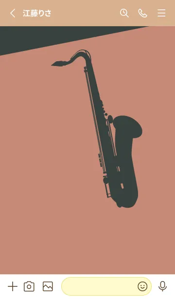 [LINE着せ替え] Saxophone CLR 丁字色の画像2