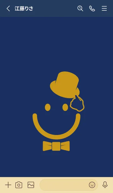 [LINE着せ替え] スマイル＆紳士 紺青の画像2