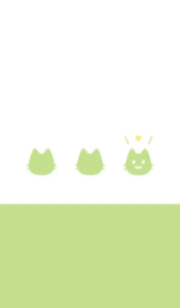 [LINE着せ替え] 小さな猫(グリーン23)の画像1