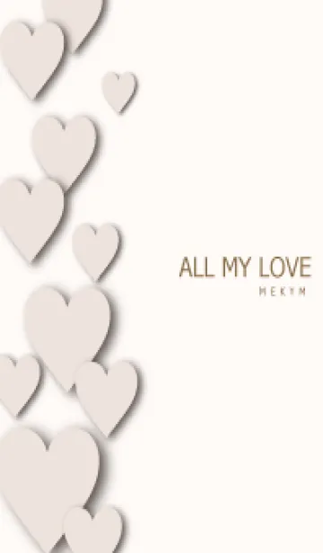 [LINE着せ替え] ALL MY LOVE BEIGEHEART - MEKYM 23の画像1