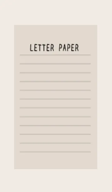 [LINE着せ替え] カラー便箋/ベージュの画像1