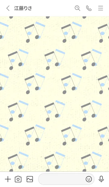 [LINE着せ替え] 2連符柄  アルミニウムグレイの画像2