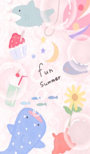 [LINE着せ替え] pink♡夏の散歩09_1の画像1