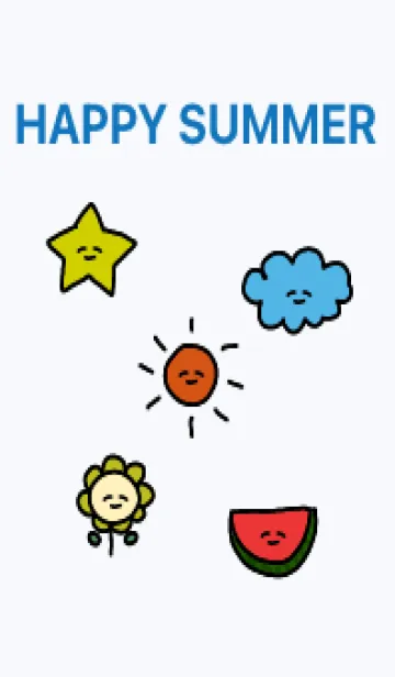 [LINE着せ替え] HAPPY_SUMMER (BLUE)の画像1