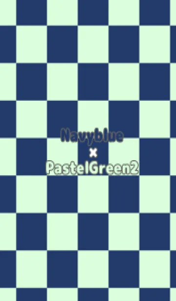 [LINE着せ替え] 紺色■パステルグリーン2.TKCの画像1