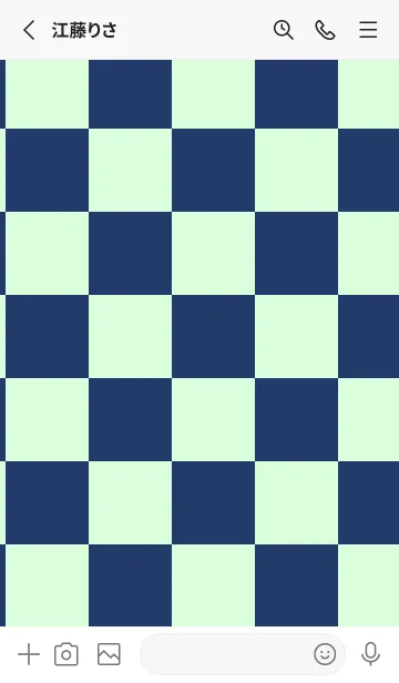 [LINE着せ替え] 紺色■パステルグリーン2.TKCの画像2