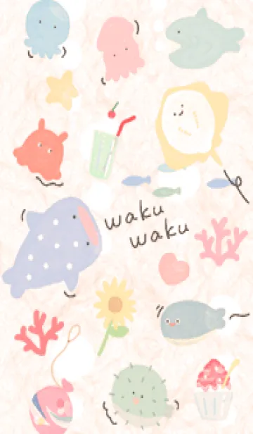 [LINE着せ替え] orange♡わくわくな海12_1の画像1