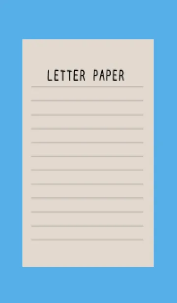 [LINE着せ替え] カラー便箋/ベージュ/ブルーの画像1