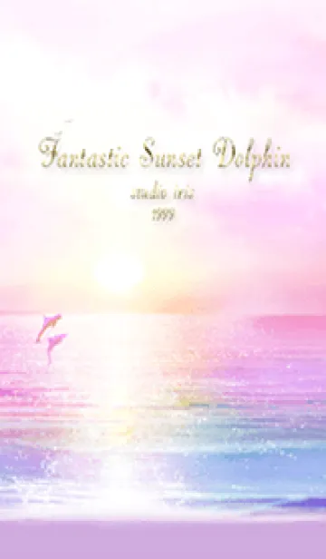 [LINE着せ替え] 願いが叶う✨幻想的なサンセットとイルカの画像1